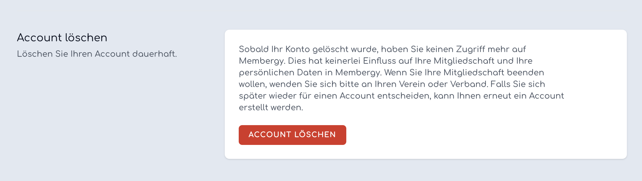 Account löschen