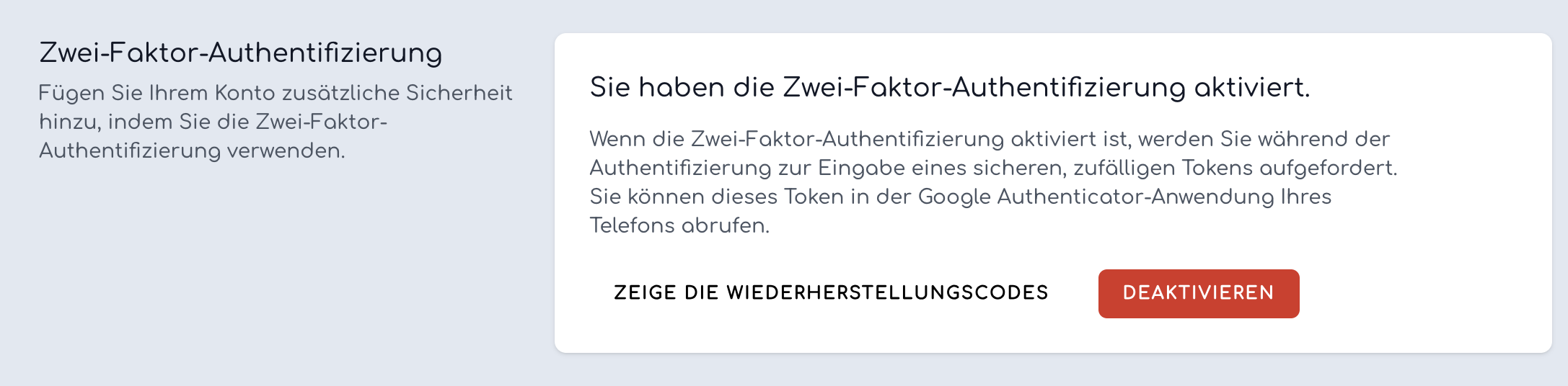 Zwei-Faktor-Authentifizierung aktivieren